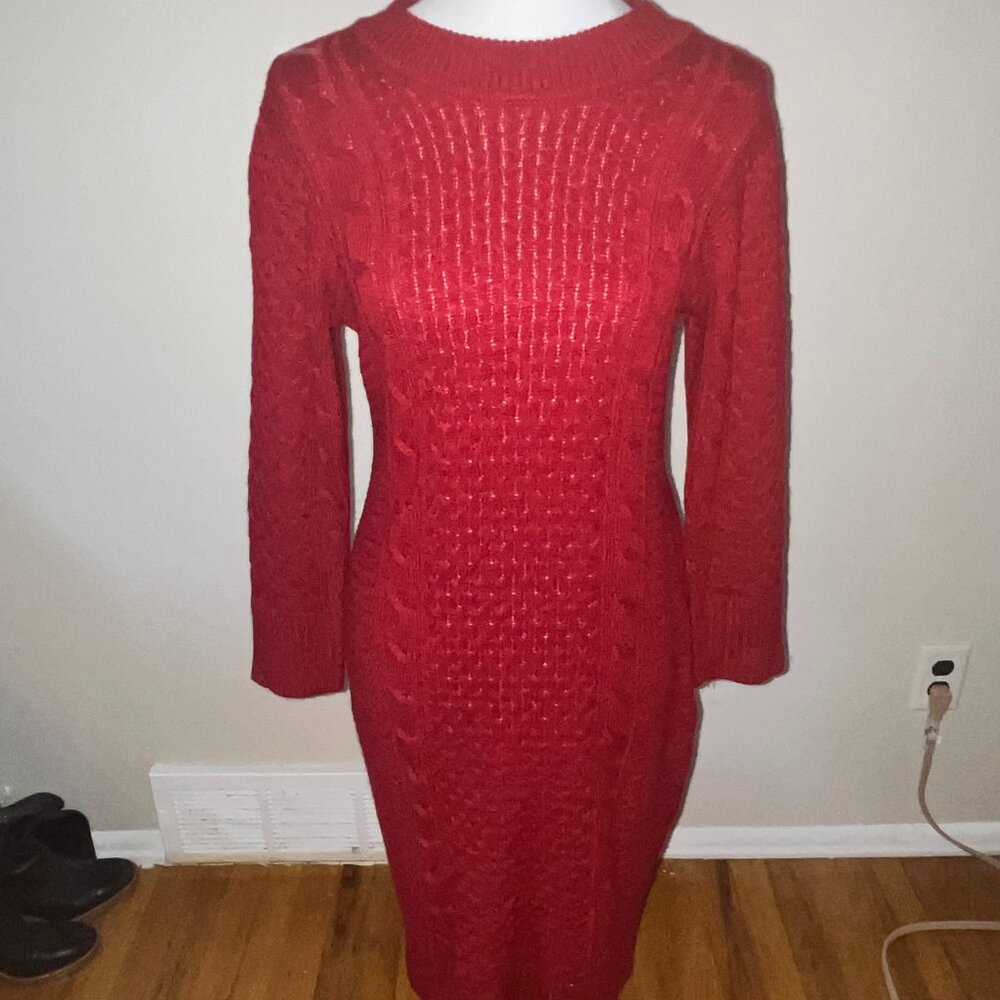 Studio One Red Sweater Dress